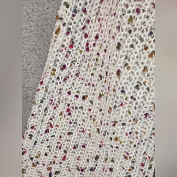 Grey Collective Women Cardigan Sweater Sz M Drop Shoulder Open Front Puff Sleeve - Picture 8 of 12